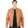 Jaket Kulit Pria Model Klasik Warna Tan - Jaket Kulit Pria Kode JKT013