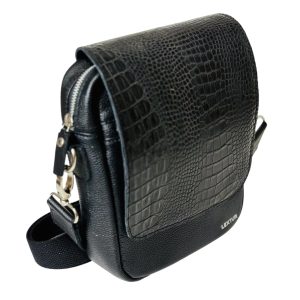 Tas Kulit Pria Model Slempang Warna Hitam - Tas Kulit Pria Kode TASP015