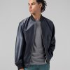 Jaket Kulit Pria Model Bomber Warna Hitam - Jaket Kulit Pria Kode JKT039