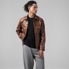 Jaket Kulit Pria Model Biker Warna Coklat Vintage – Jaket Kulit Pria Kode JKT018